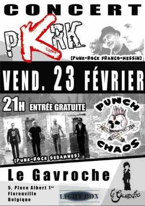 Flyer concert au Gavroche le 23/02/2018